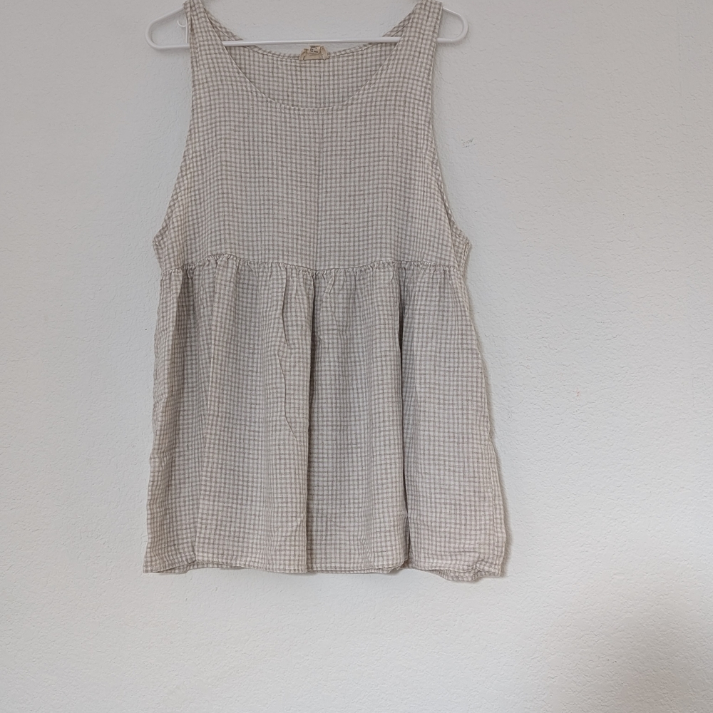 Urban Renewal Beige Checkered Blouse or Dress
